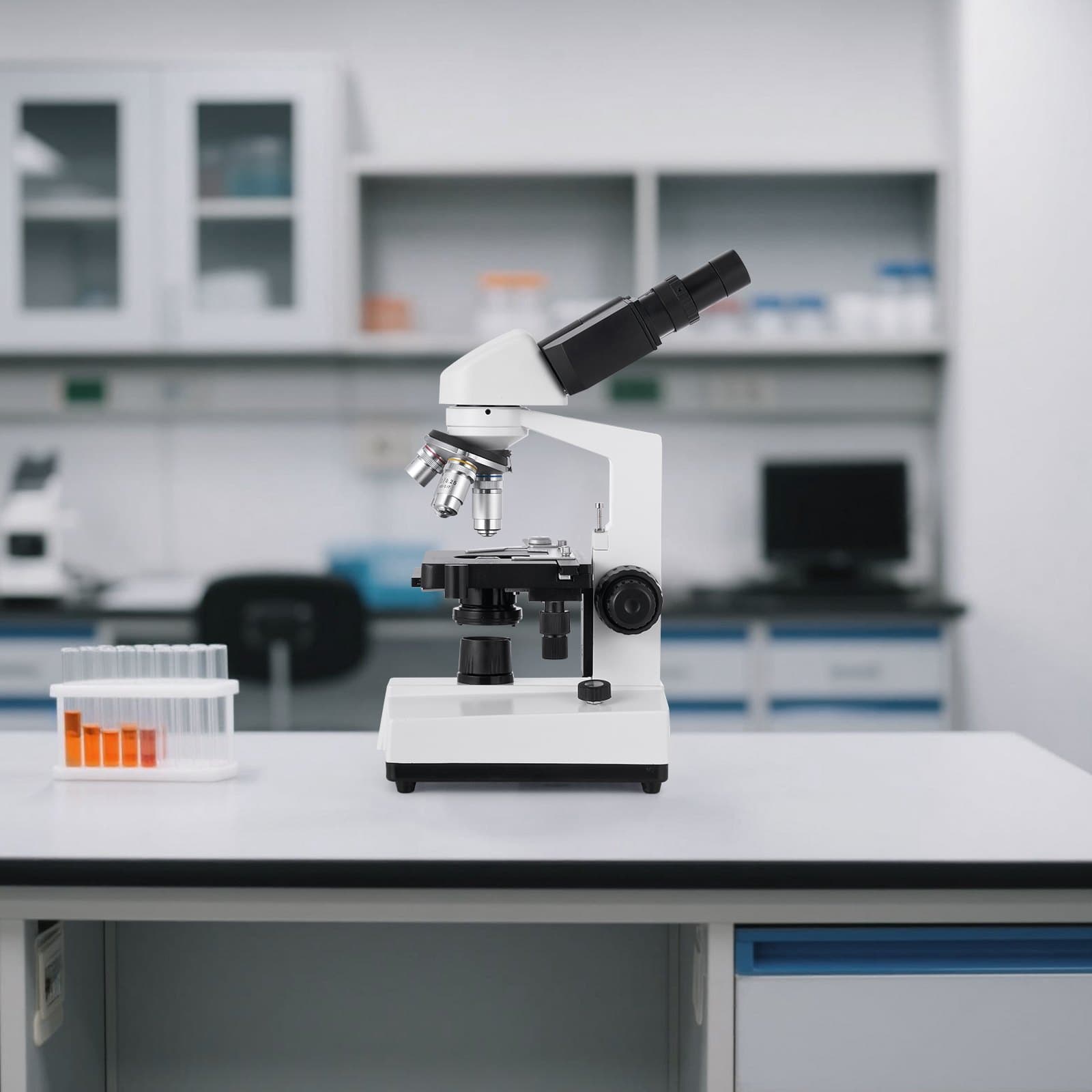 Binokulárny mikroskop pre dospelých, profesionálna zložená mikroskopická súprava so zväčšením 40 – 5 000x, dvojitým posuvným zorným poľom a dvoma sadami okulárov, telo z hliníkovej zliatiny, vrátane LED svetla a držiaka na telefón.