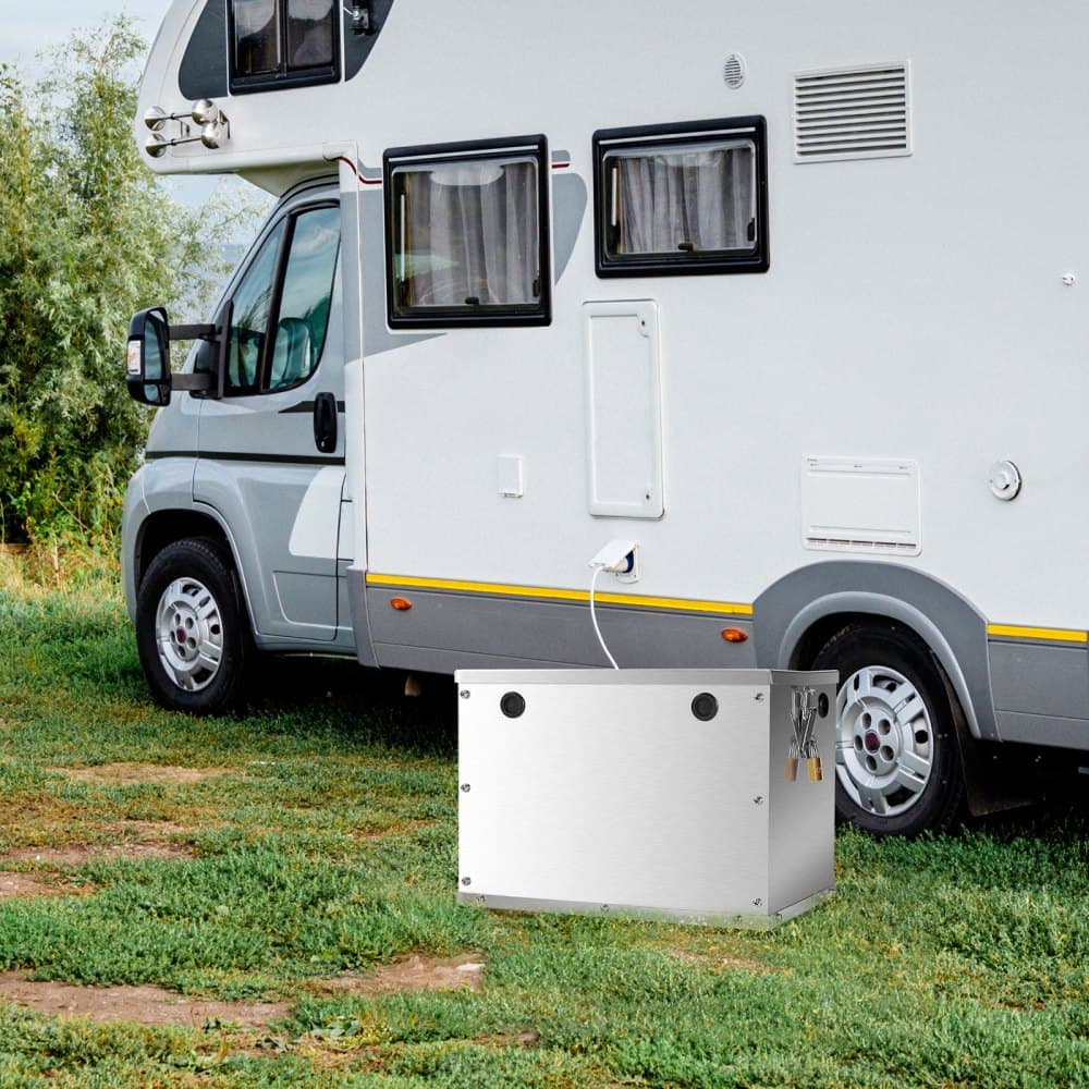 Batériová skrinka, Batériová skrinka pre vlečný motor skupiny 24/31, Puzdro na lodné batérie s gumenými priechodkami na káblové otvory, Úložné puzdro z hliníkovej zliatiny, Jednoduchá inštalácia, pre terénne pretekárske vozidlá, nákladné vozidlá