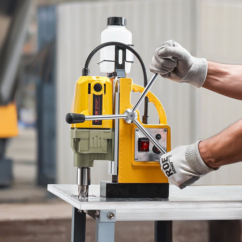 Magnetická vŕtačka, motor 1400 W, priemer vŕtania 1,6 palca, prenosná elektrická magnetická vŕtačka s krútiacim momentom 2810 lbf, otáčky bez zaťaženia 800 ot./min., vŕtačka na kovové povrchy, priemyselné a domáce vylepšenia