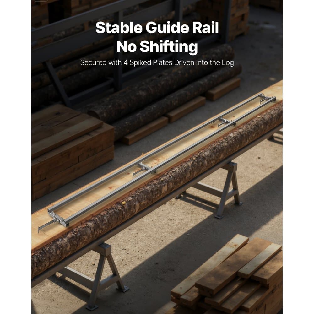 Systém vedenia koľajníc pre frézovanie, súpravy frézovacích koľajníc so 4 priečkami pre motorové píly 3,66 m, systém hliníkových koľajníc pre frézovanie píly funguje s motorovou pílou, 2 kliny, nastaviteľná súprava vedenia koľajníc pre konštruktérov a stolárov