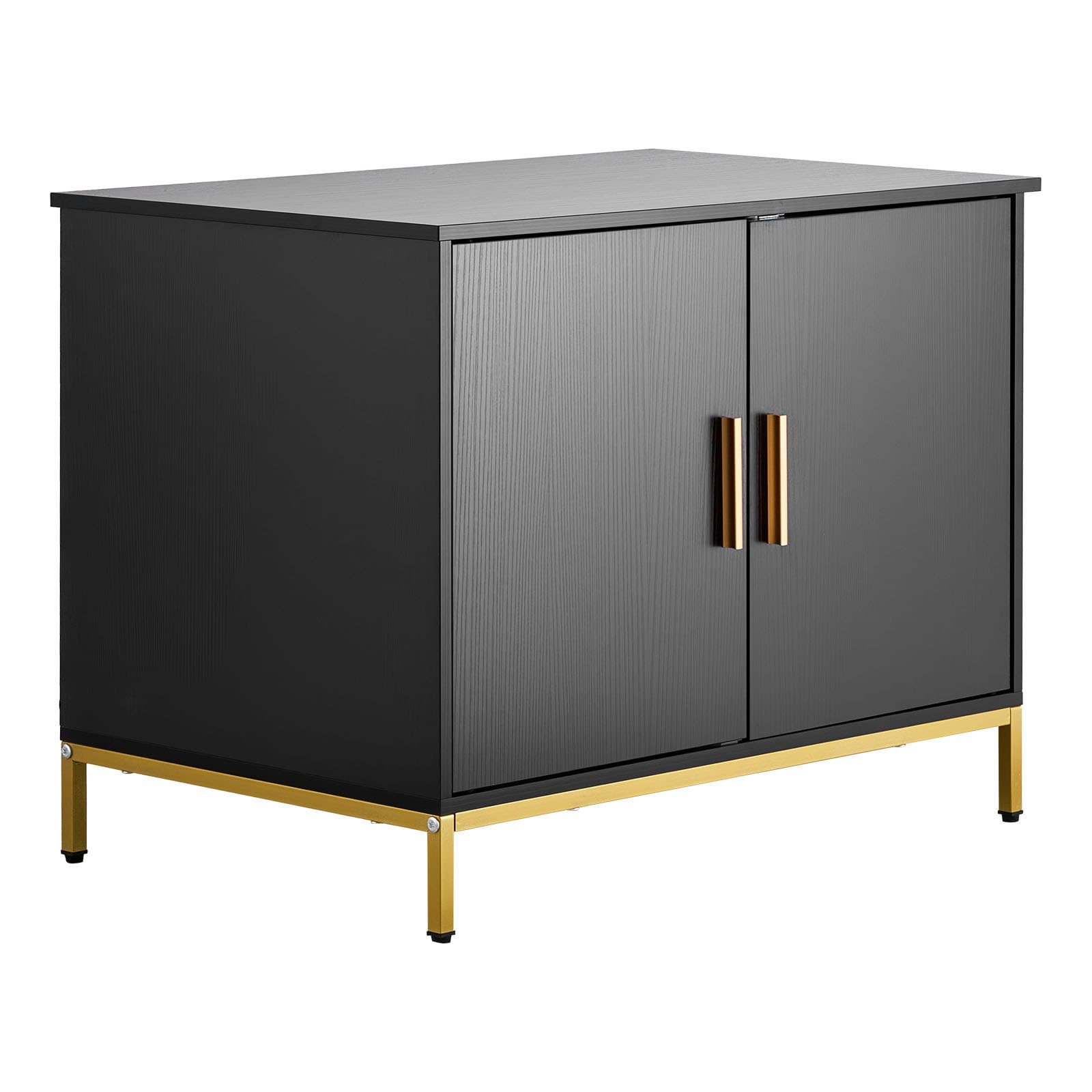 Nábytok do skrinky na mačaciu toaletu, 70 cm skrytá skrinka na toaletu s kovovými nohami a rukoväťou, moderný koncový stolík do mačacej toalety, vhodný do väčšiny mačacích toalet, do spálne a obývačky