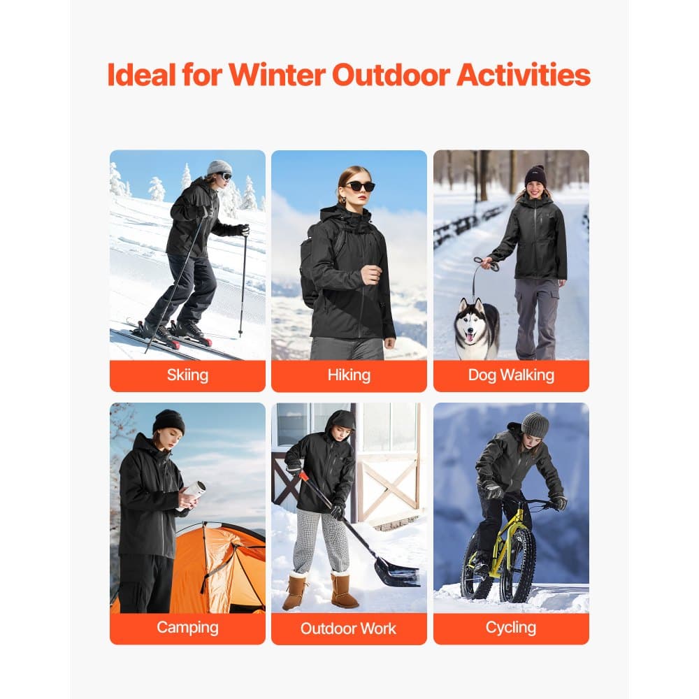 Vyhrievaná bunda pre mužov s batériou 7,4 V, elektrický vyhrievací kabát Softshell, vetruodolný, vodeodolný, ľahký vrchný odev s 5 vyhrievacími zónami a 3 nastaveniami teploty, prateľný v práčke