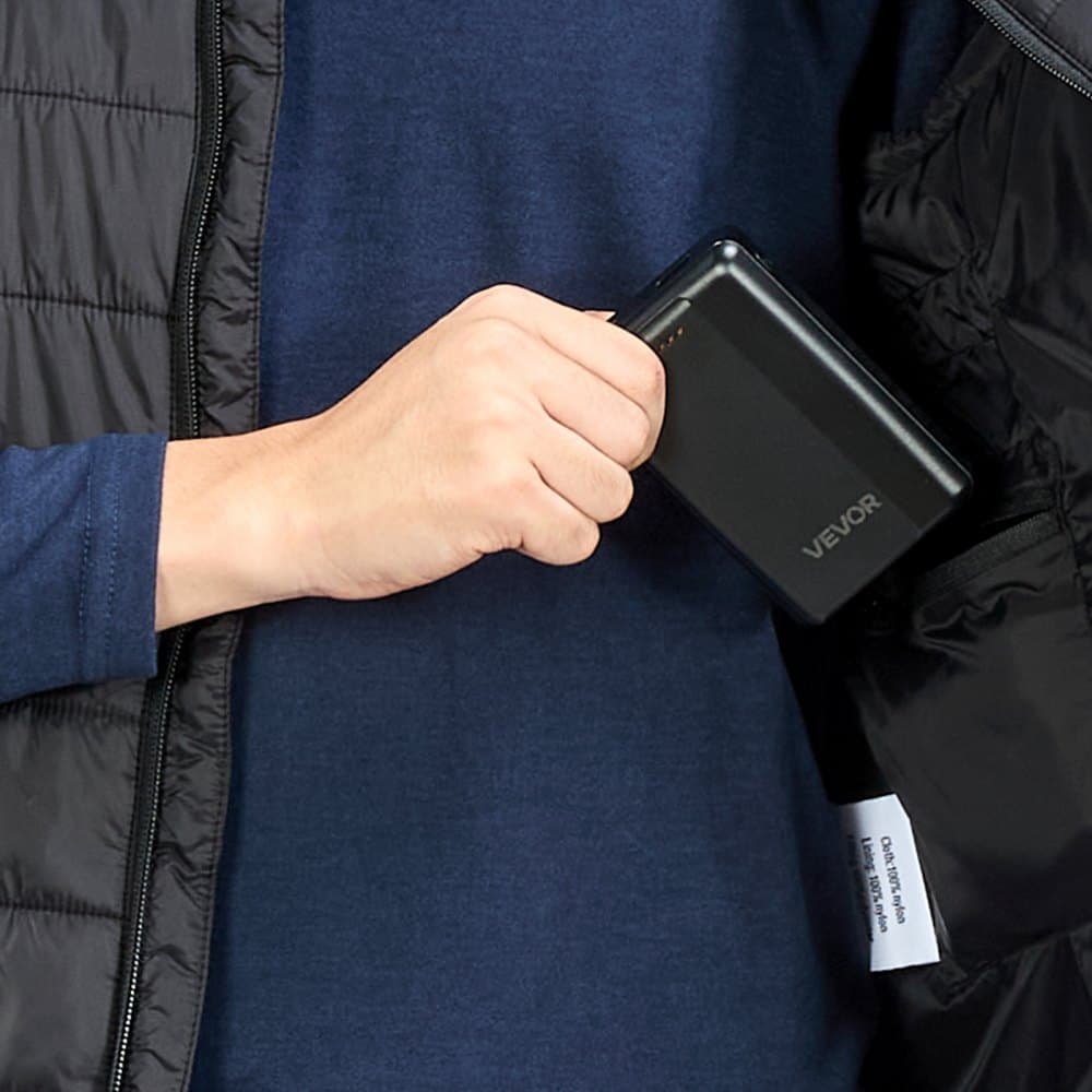 Vyhrievaná vesta, pánska elektrická vyhrievacia vesta s batériou 16 000 mAh, 8 vykurovacích zón, ľahká nabíjateľná zimná vesta s 3 úrovňami, na outdoorovú turistiku, kempovanie, rybolov, lyžovanie, veľkosť XL