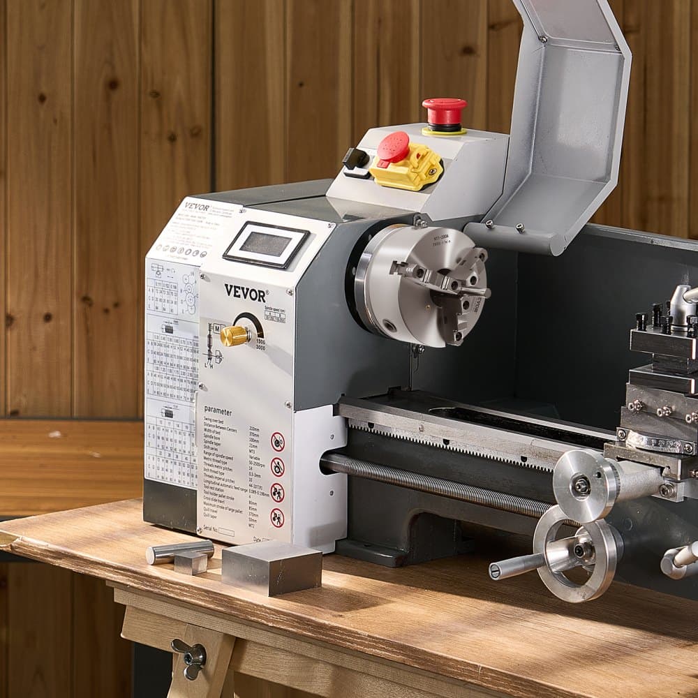 3-čeľusťové skľučovadlo pre sústruh, 8 palcov (200 mm), samostrediace skľučovadlo so závitovou upínacou doskou 2 1/4 palca-8, upínací rozsah 0,16 – 7,87 palca (4 – 200 mm) so skrutkami s T-kľúčom, materiál HT300, pre sústruh na drevo a kov